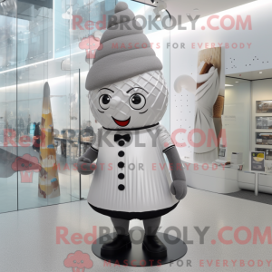 Sølv Ice Cream Cone maskot...
