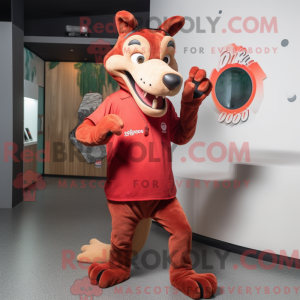 Rød Thylacosmilus maskot...