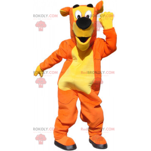 Mascote tigre de dois tons laranja e amarelo - Redbrokoly.com