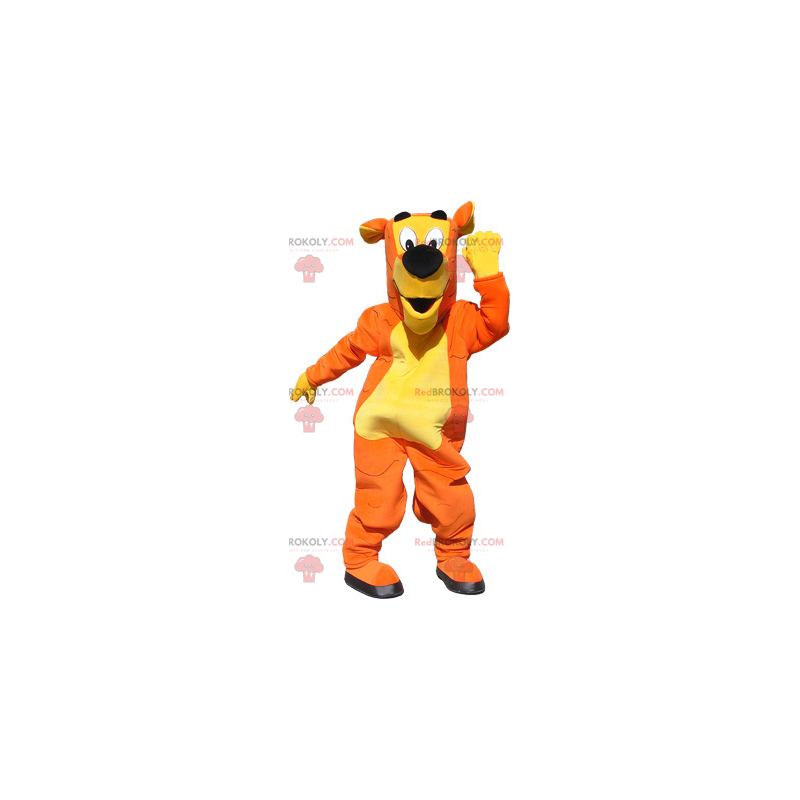 Zweifarbiges Tiger-Maskottchen in Orange und Gelb - Zweifarbiges Tiger-Maskottchen in Orange und Gelb -