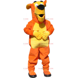 Mascotte tigre bicolore arancione e giallo - Redbrokoly.com