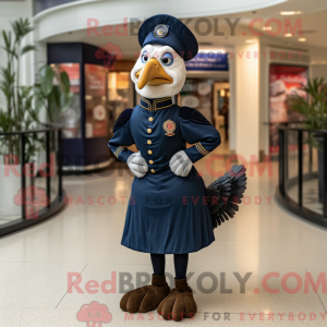 Navy Turkey mascot costume...