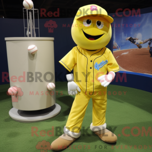 Gul baseball bold maskot...