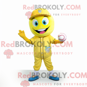 Gul baseball bold maskot...