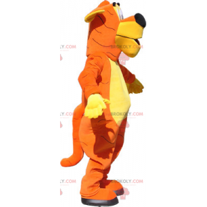 Mascote tigre de dois tons laranja e amarelo - Redbrokoly.com