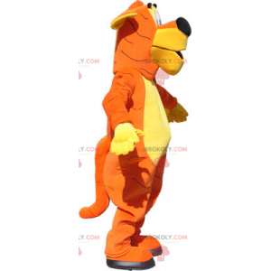 Oranje en gele tweekleurige tijger mascotte - Redbrokoly.com