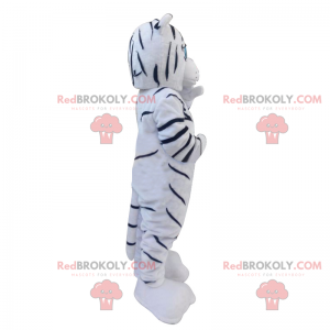 Mascota tigre blanco y negro - Redbrokoly.com