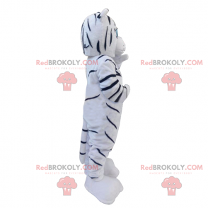 Hvid og sort tiger maskot - Redbrokoly.com