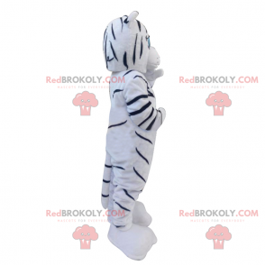 Mascotte de tigre blanc et noir - Redbrokoly.com