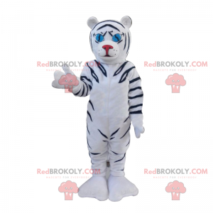 Mascota tigre blanco y negro - Redbrokoly.com