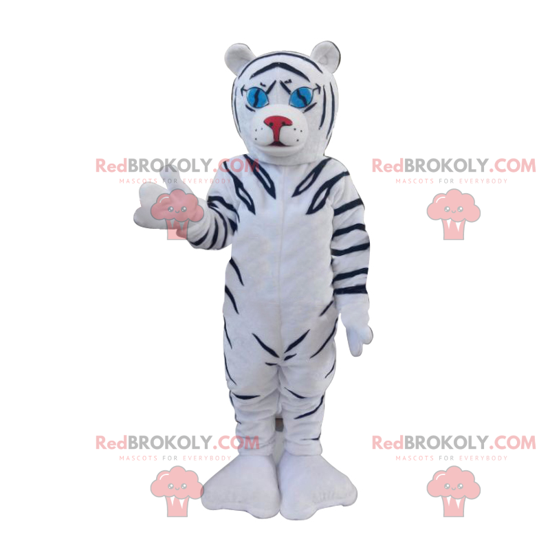 Mascotte de tigre blanc et noir - Redbrokoly.com