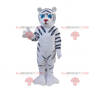 Mascote tigre branco e preto - Redbrokoly.com