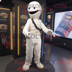 Hvit Mummy maskot drakt...