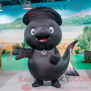 Black Whale maskot kostume...