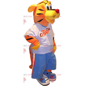 Mascota de tigre en ropa deportiva - Redbrokoly.com