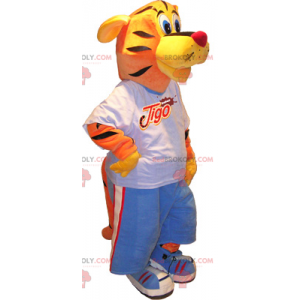 Tiger maskot i sportstøj - Redbrokoly.com