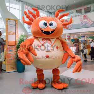 Peach Crab maskotdraktfigur...
