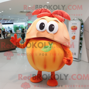Postava maskota Peach Crab...