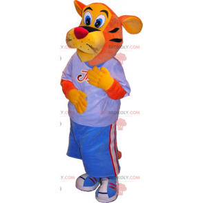 Tiger mascot in sportswear - Redbrokoly.com