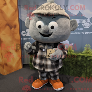 Grå græskar maskot kostume...