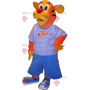 Tiger mascot in sportswear - Redbrokoly.com