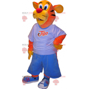 Tijgermascotte in sportkleding - Redbrokoly.com
