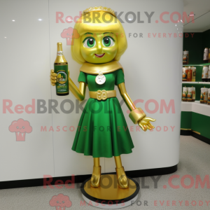 Gold Green Beer maskot...
