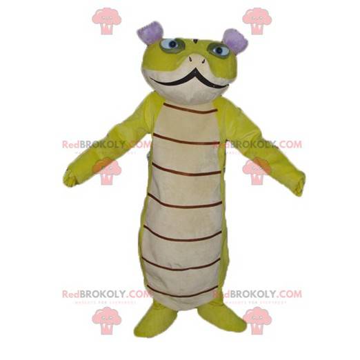 Vacker och original grön och vit orm maskot - Redbrokoly.com