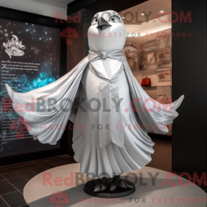 Silver Dove mascottekostuum...