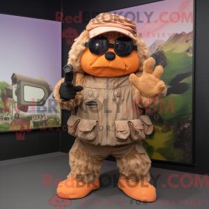 Peach Sniper mascot costume...