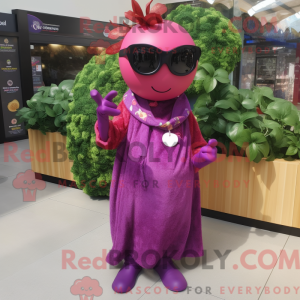 Máscara de uva magenta com...