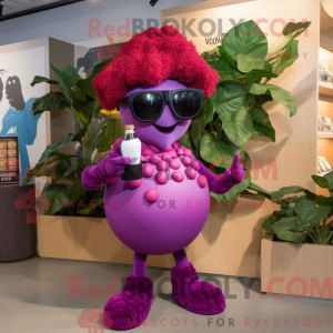 Máscara de uva magenta com...