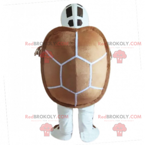 Mascotte tartaruga bianca e marrone - Redbrokoly.com