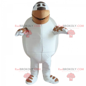 Mascot tortuga blanca y marrón - Redbrokoly.com