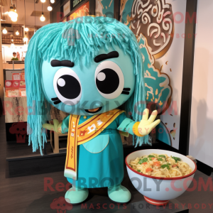 Turkis Ramen maskot kostume...