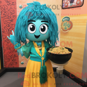 Turkis Ramen maskot kostume...