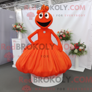 Roodoranje mascottekostuum...