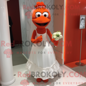 Roodoranje mascottekostuum...