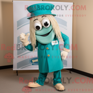 Teal Pesto Pasta mascot...
