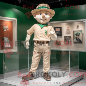 Beige mascottekostuum met...