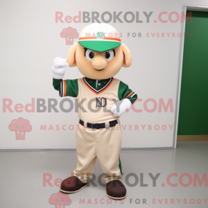 Beige irsk flagg maskot...