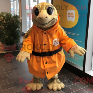 Tan Sea Turtle maskot...
