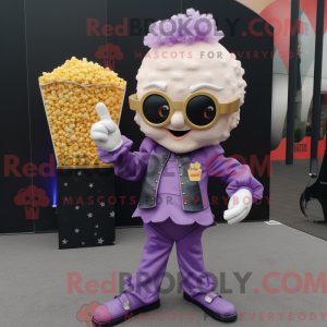 Lavendel Pop Corn maskot...
