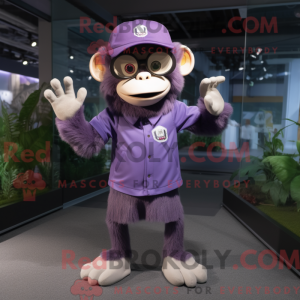 Máscara de Macaco Roxa figura vestida com bermudas e brilhantes - Macacos mascotes - REBROKO_296591 - RedBrokoly.com