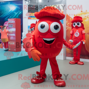 Red Ceviche mascot costume...