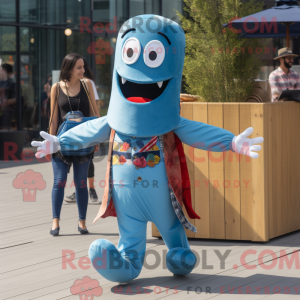 Blauwe hotdog...
