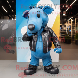Blå Tapir maskot kostume...