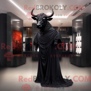 Black Bull mascot costume...