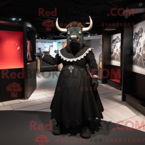 Black Bull mascot costume...