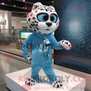 Sky Blue Cheetah máscara de...